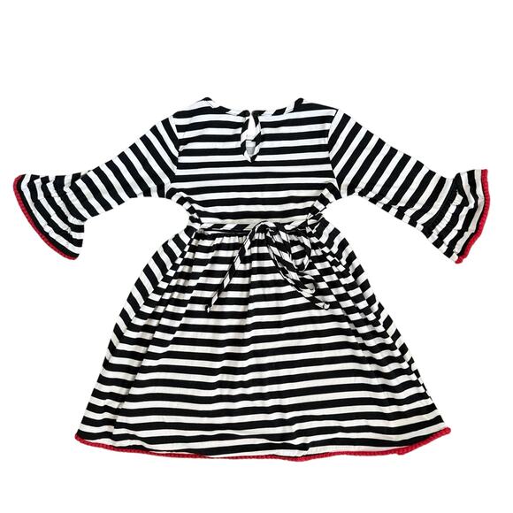 Rare Editions Striped Dress with Sequin Christmas Tree | 4T - Picture 2 of 4